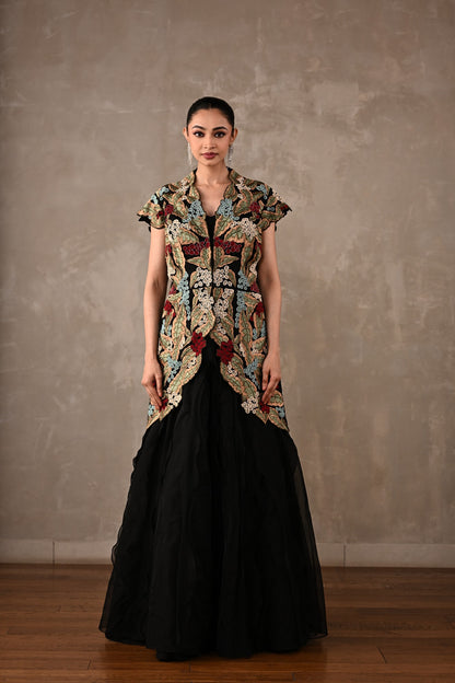 Floral Threadwork Lehenga Set