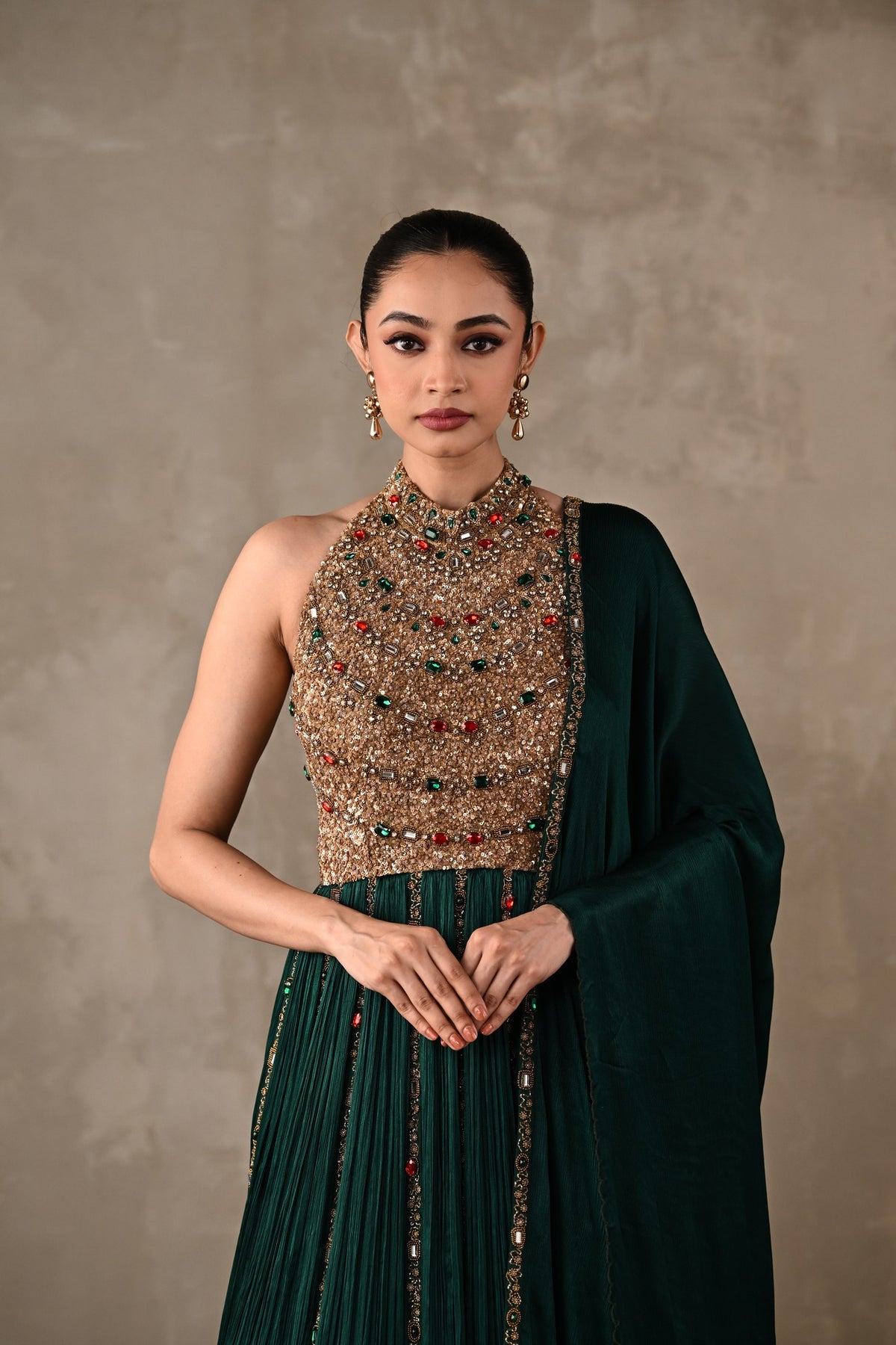 Bejewelled Gown Set