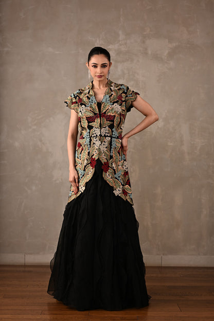 Floral Threadwork Lehenga Set
