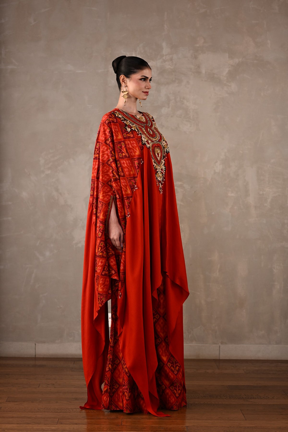 Drape Cape-Style Silk Co-Ord Set