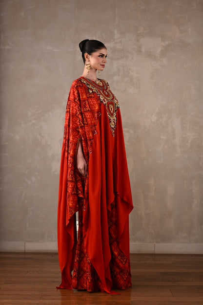 Drape Cape-Style Silk Co-Ord Set