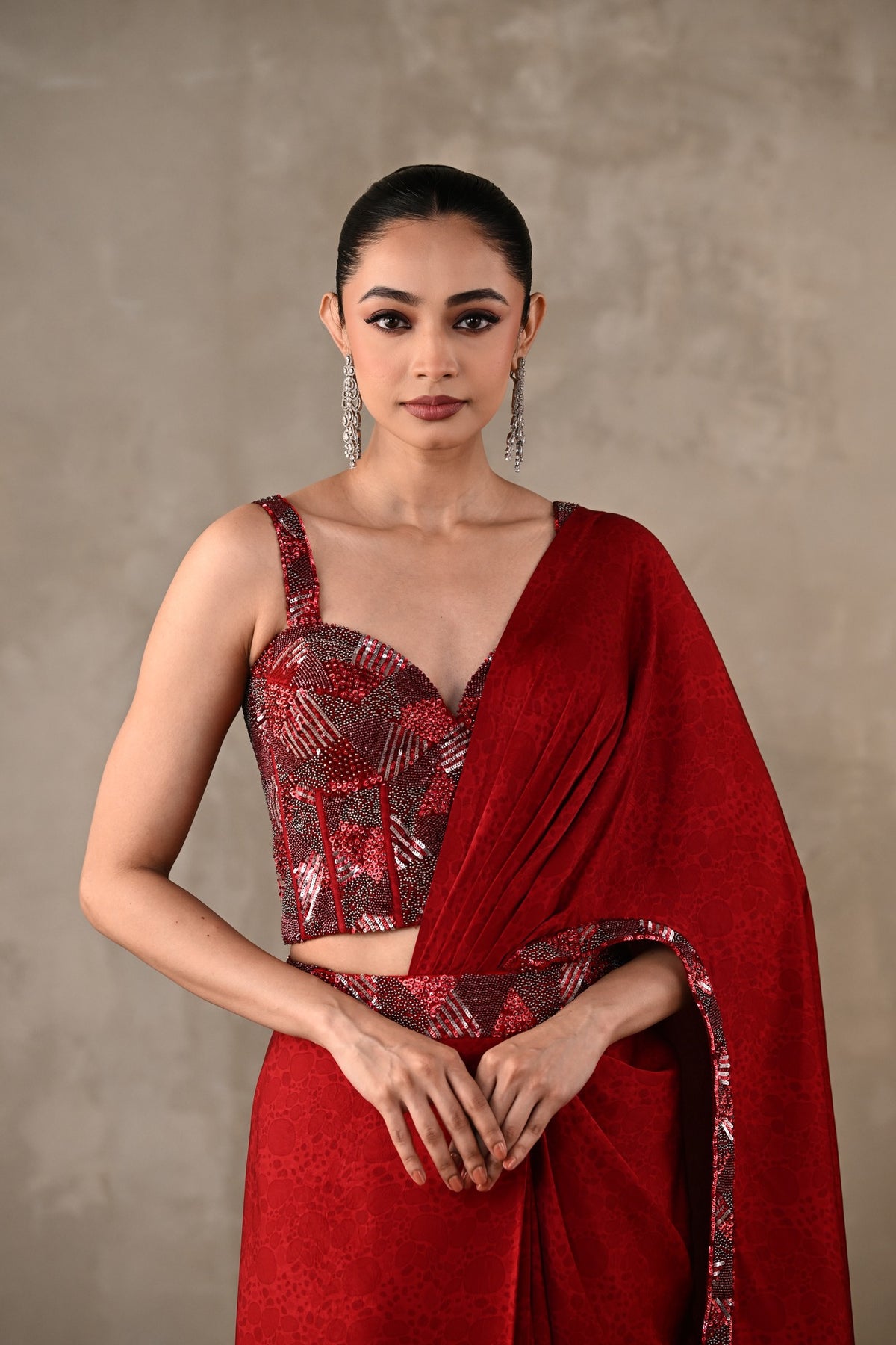 Corset Drape Saree Set