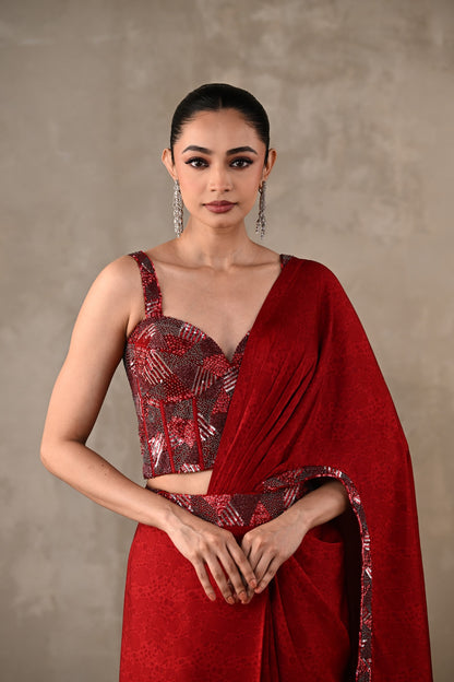 Corset Drape Saree Set