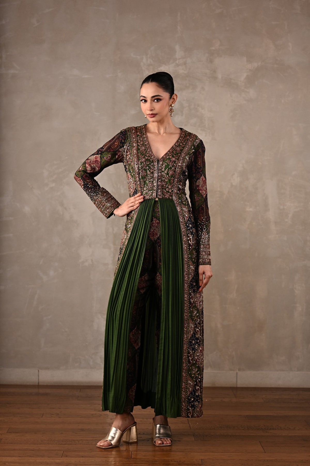 Patchwork-Inspired Embroidered Co-ord Set