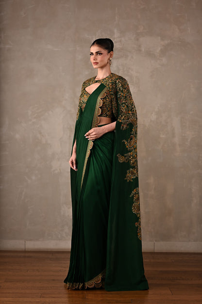 Regal Draped Saree Set