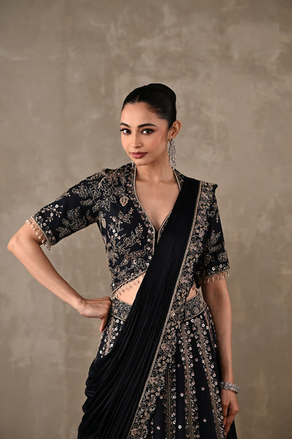 Regal Drape Embellished Lehenga Set