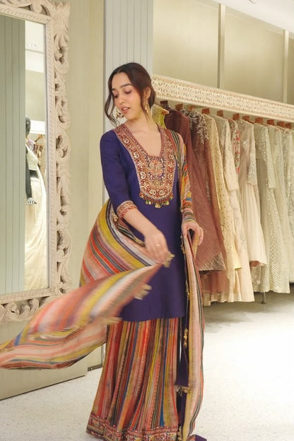 Multicolour Royal Kurta Set