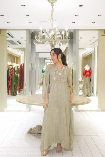 Embellished Kaftan with Coordinated Pants