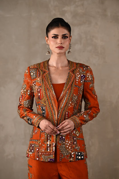 Patchwork-Inspired Jacket Co-ord Set