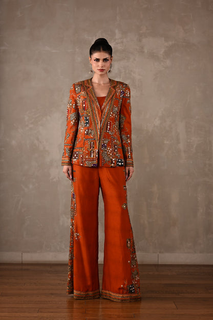 Patchwork-Inspired Jacket Co-ord Set