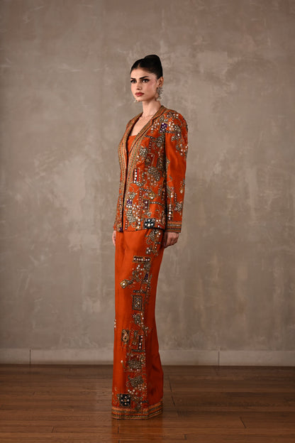 Patchwork-Inspired Jacket Co-ord Set