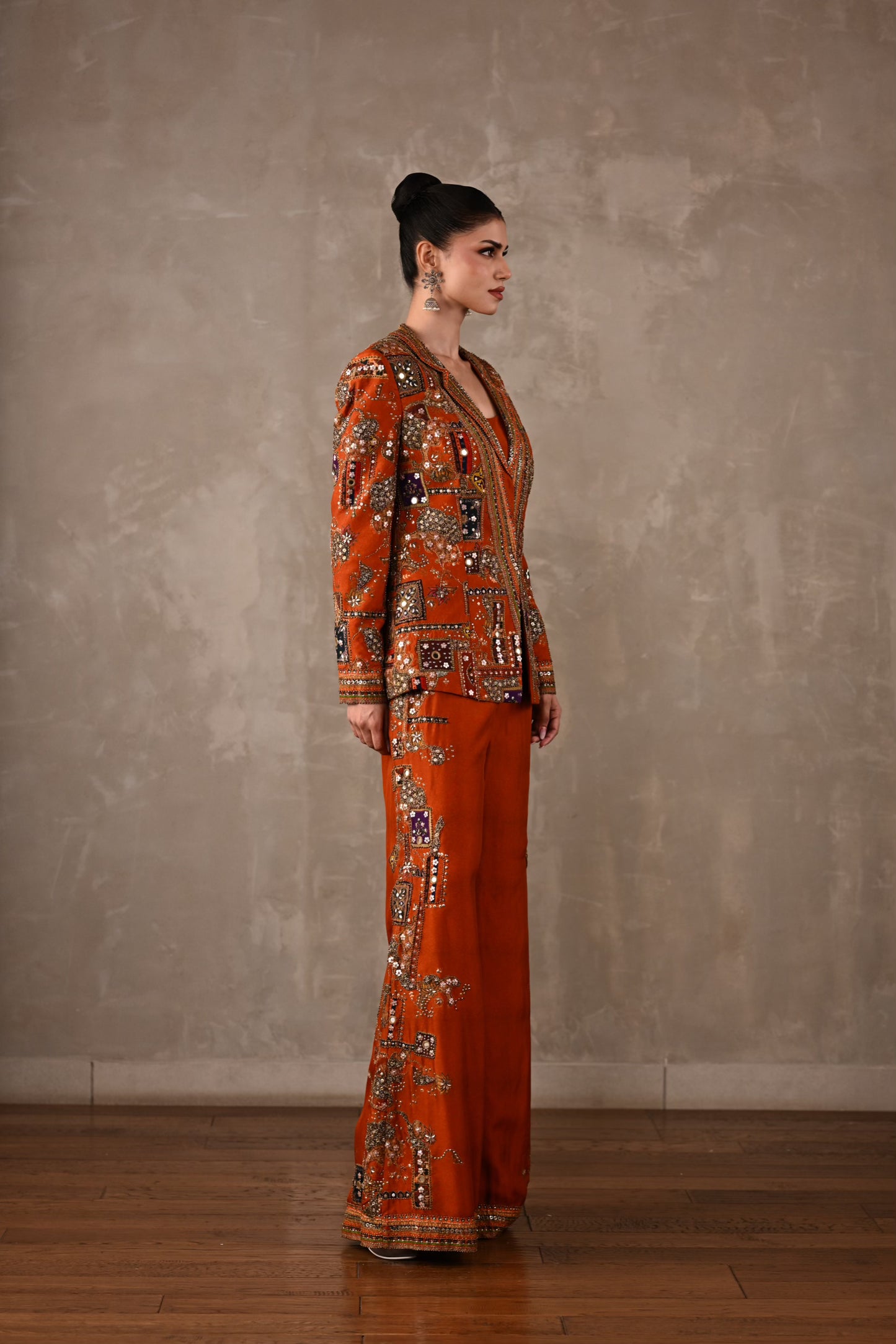 Patchwork-Inspired Jacket Co-ord Set