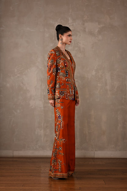 Patchwork-Inspired Jacket Co-ord Set